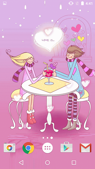 La captura de pantalla Amor de dibujo animado  para celular y tableta.