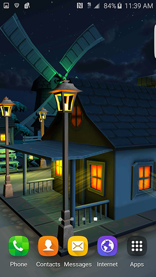 La captura de pantalla Ciudad nocturna de dibujos animados 3D para celular y tableta.