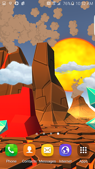 La captura de pantalla Volcán 3D de dibujos animados para celular y tableta.