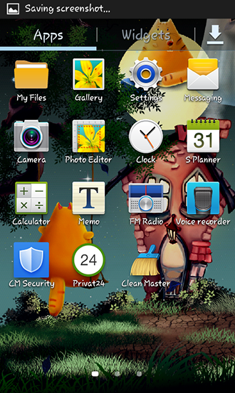 La captura de pantalla Gato en Halloween para celular y tableta.