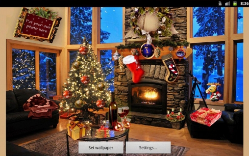 La captura de pantalla Chimenea de la Navidad para celular y tableta.