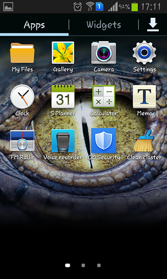 La captura de pantalla Ojos de cocodrilo para celular y tableta.