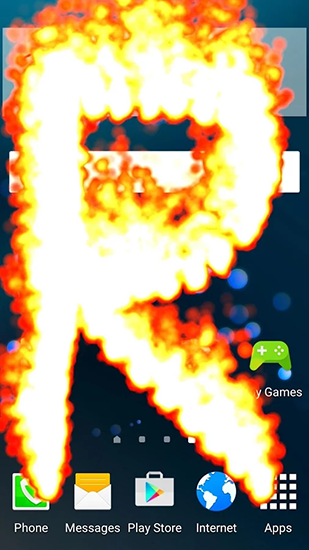 La captura de pantalla Pantalla en llamas del teléfono para celular y tableta.