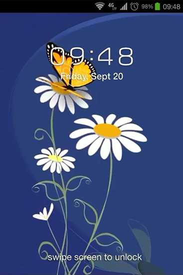 La captura de pantalla Flores y mariposas  para celular y tableta.