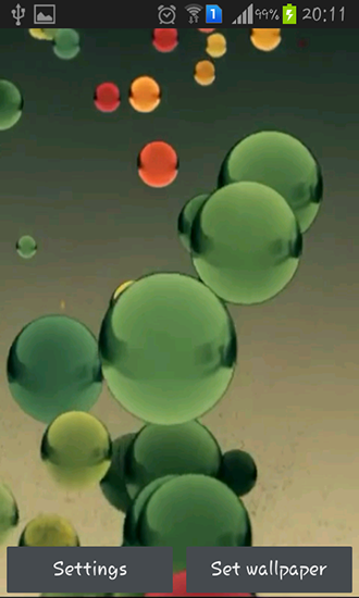 La captura de pantalla Bolas coloridas voladoras  para celular y tableta.