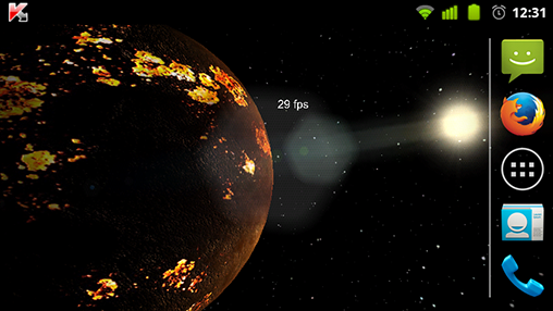 La captura de pantalla Planetas exteriores 3D para celular y tableta.