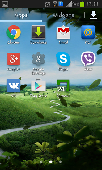 La captura de pantalla Galaxia S4: Naturaleza para celular y tableta.