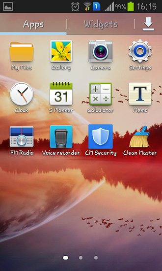 La captura de pantalla Gionee para celular y tableta.