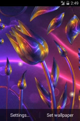 La captura de pantalla Flores de cristales  para celular y tableta.