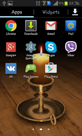 La captura de pantalla Vela ardiente 3D para celular y tableta.