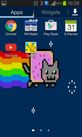 La captura de pantalla Gato Nyan para celular y tableta.