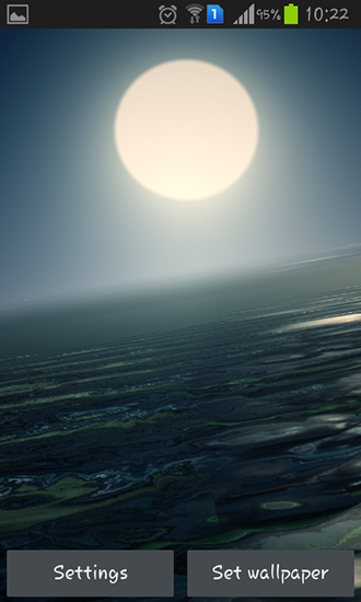 La captura de pantalla Océano nocturno  para celular y tableta.