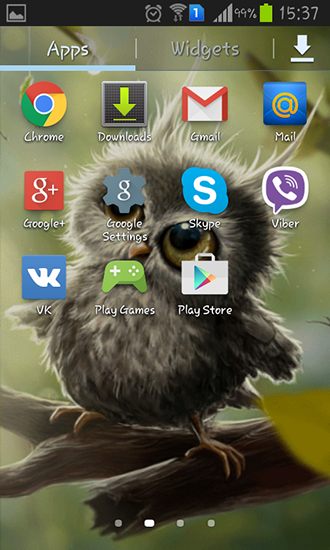 La captura de pantalla Polluelos de búhos  para celular y tableta.