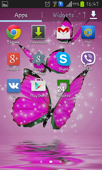 La captura de pantalla Mariposa rosada  para celular y tableta.