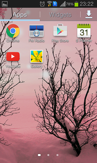 La captura de pantalla Invierno rosa  para celular y tableta.