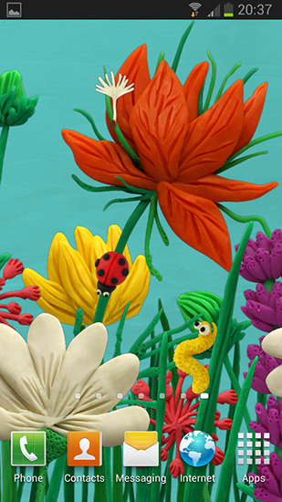 La captura de pantalla Flores de plastilina de primavera para celular y tableta.
