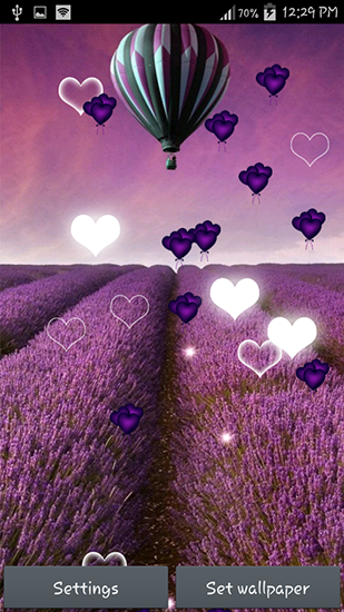 La captura de pantalla Corazón purpuro  para celular y tableta.