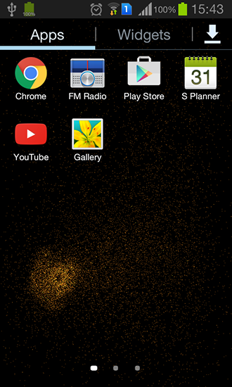 La captura de pantalla Partículas infrarrojas  para celular y tableta.