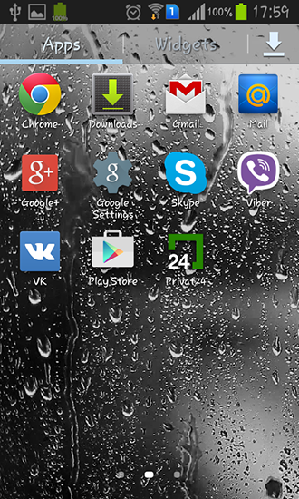La captura de pantalla Gotas de lluvia  para celular y tableta.