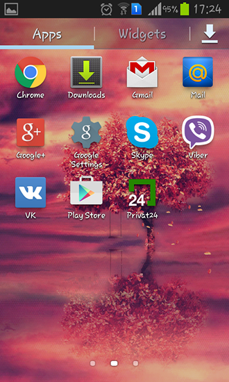 La captura de pantalla Árbol rojo para celular y tableta.
