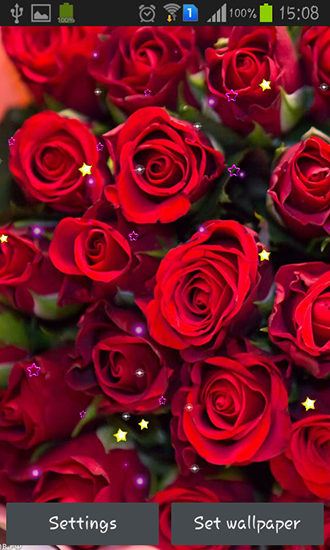 La captura de pantalla Rosas y amor para celular y tableta.