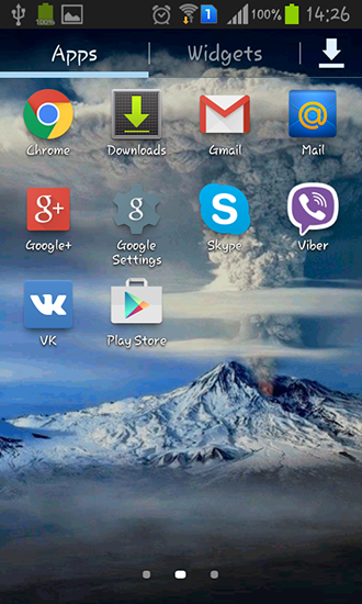 La captura de pantalla Humo del volcán para celular y tableta.