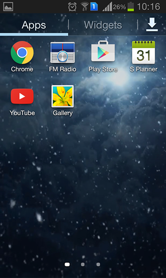 La captura de pantalla Nevada nocturna  para celular y tableta.
