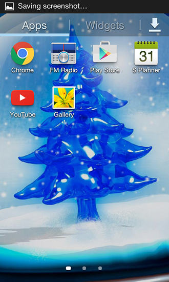La captura de pantalla Árbol de Navidad nevado   para celular y tableta.