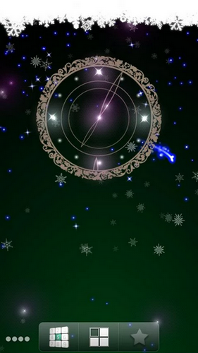 La captura de pantalla Reloj de noche nevada para celular y tableta.