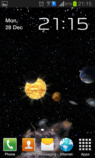 La captura de pantalla Sistema Solar 3D para celular y tableta.