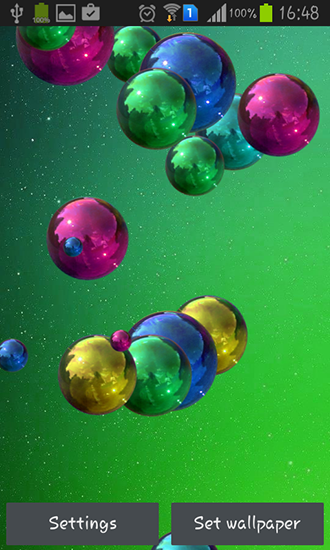 La captura de pantalla Burbujas cósmicas para celular y tableta.