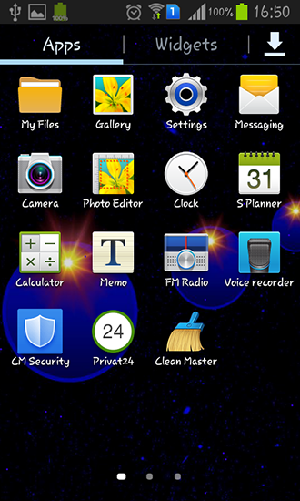 La captura de pantalla Bolas del espacio para celular y tableta.
