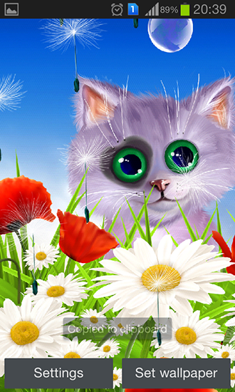 La captura de pantalla Primavera: Gatito  para celular y tableta.