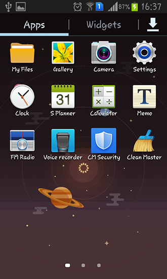 La captura de pantalla Estrella y universo para celular y tableta.