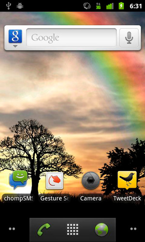 La captura de pantalla Salida del sol para celular y tableta.