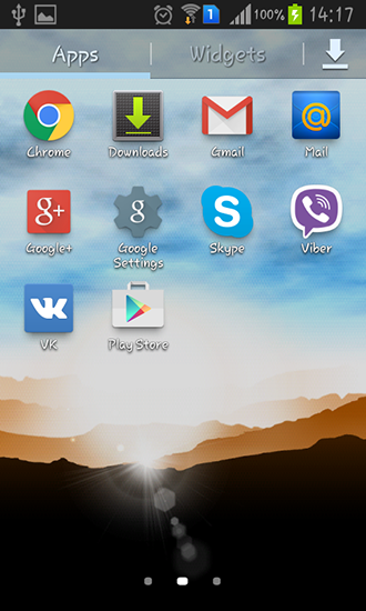 La captura de pantalla Puesta de sol para celular y tableta.