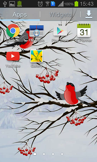 La captura de pantalla Invierno: Camachuelo para celular y tableta.