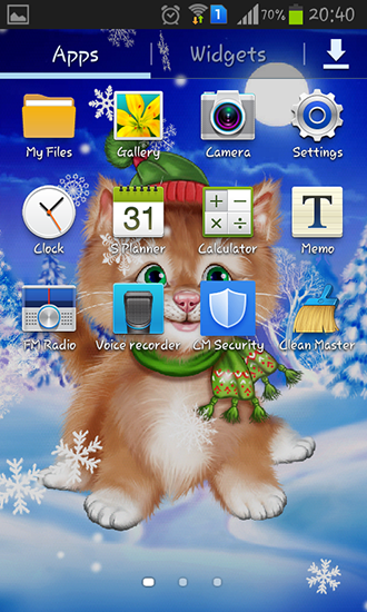 La captura de pantalla Gato de invierno para celular y tableta.