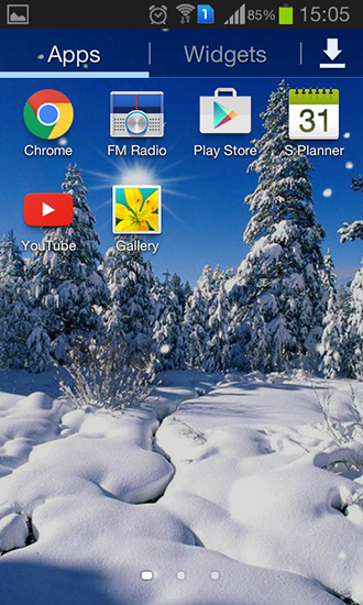 La captura de pantalla Invierno: Sol frío para celular y tableta.