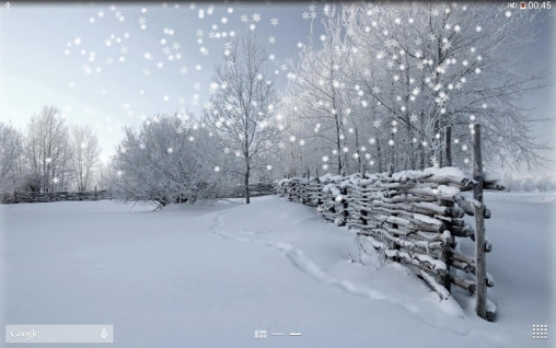 La captura de pantalla Nieve del invierno para celular y tableta.