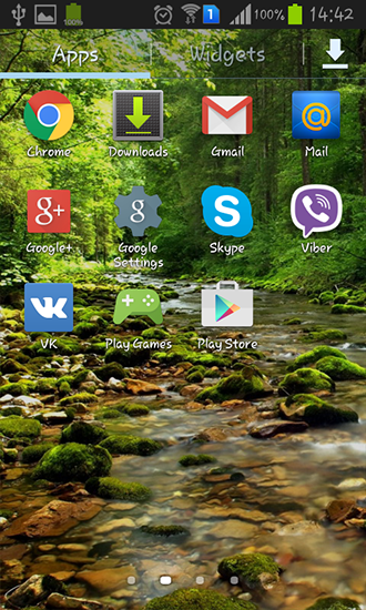 La captura de pantalla Río hermoso del bosque para celular y tableta.