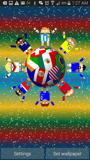 La captura de pantalla Robots mundiales de fútbol para celular y tableta.