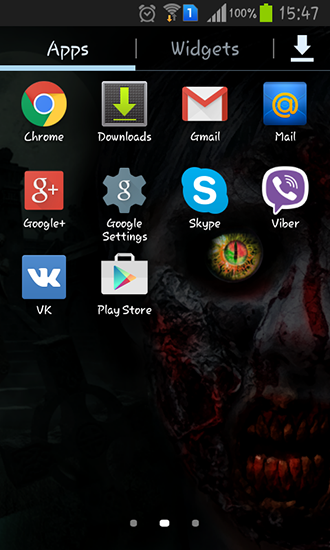 La captura de pantalla Ojo del zombi para celular y tableta.
