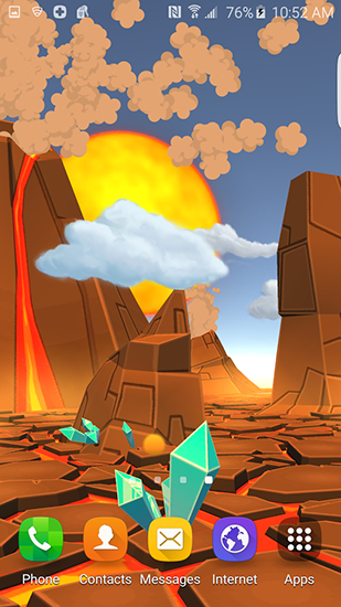 Volcán 3D de dibujos animados