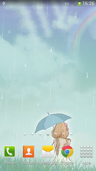 Chica y el día lluvioso