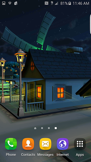 Ciudad nocturna de dibujos animados 3D