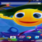 Además de los fondos de pantalla animados para Android Acuario , descarga la apk gratis de los salvapantallas Pececito divertido .