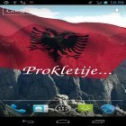 Además de los fondos de pantalla animados para Android Humo de neón , descarga la apk gratis de los salvapantallas Bandera de Albania 3D.