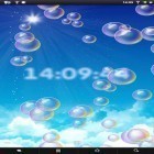 Además de los fondos de pantalla animados para Android Ciudad de mini androides, descarga la apk gratis de los salvapantallas Burbujas y relojes .