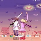 Además de los fondos de pantalla animados para Android Estrella en el cielo, descarga la apk gratis de los salvapantallas Amor de dibujo animado .